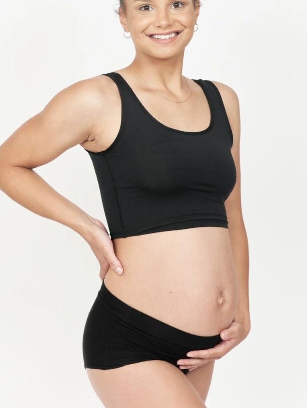 Larken X All In One Maternity Nursing Hands Free Pumping Bra Tank Crop. Medium. - Picture 3 of 11